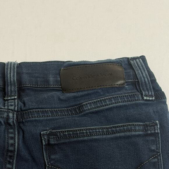 Calvin Klein Modern Boot Cut Jeans Size W27 L22 Dark Wash Stretch Slimming - Picture 4 of 14